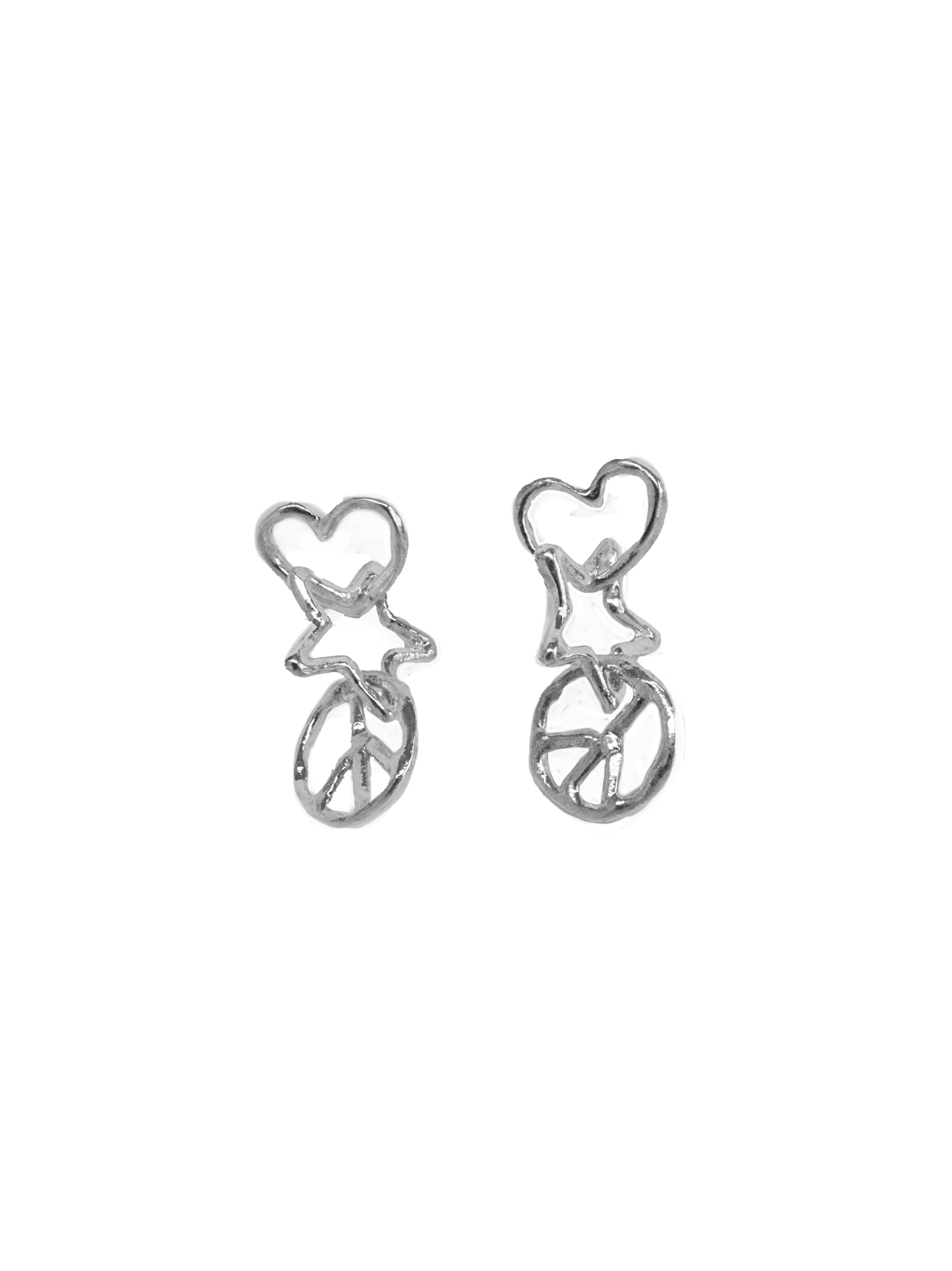 boucles d'oreilles PEACE & LOVE
