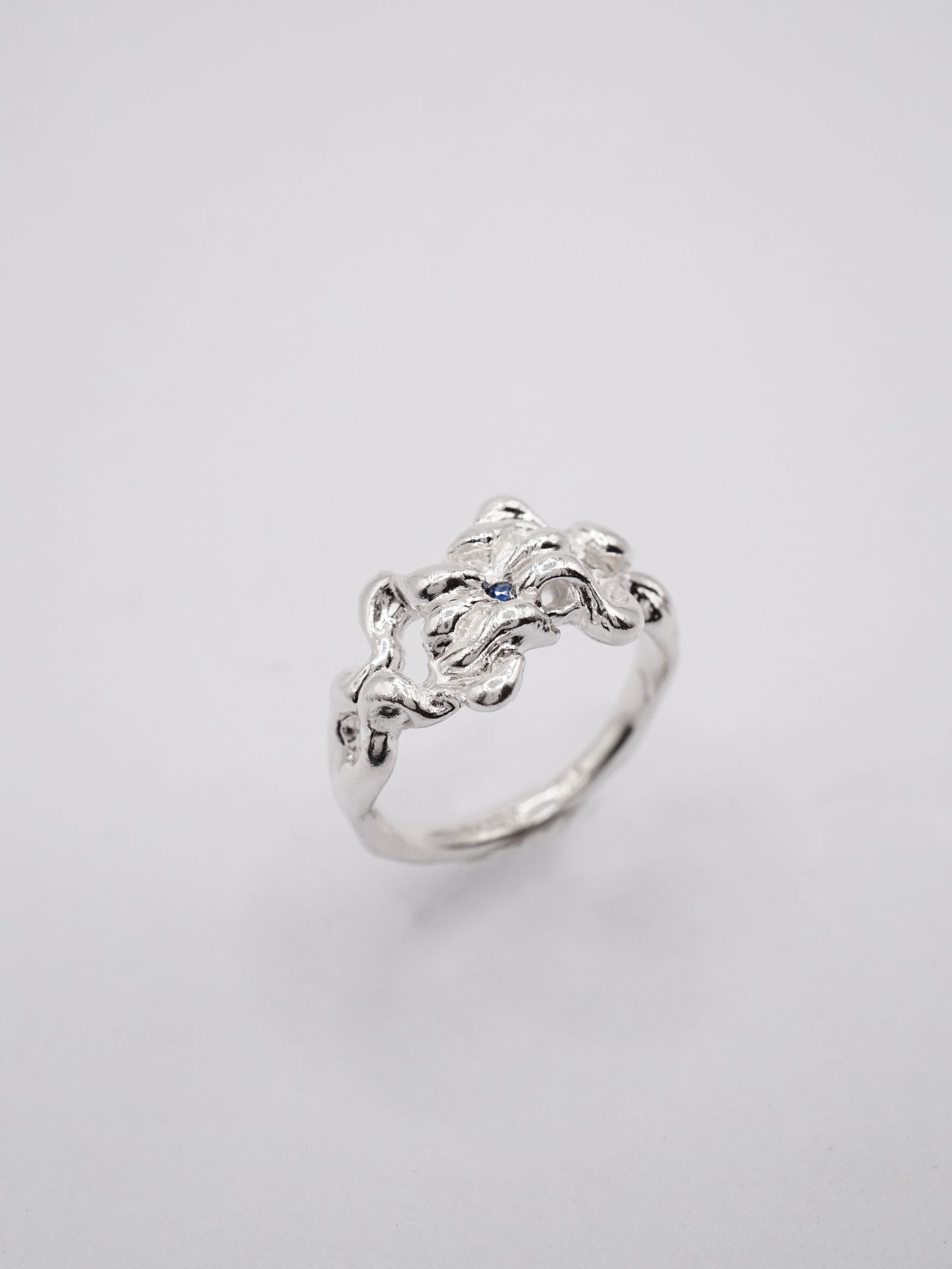 Bague MOVE en argent sterling avec saphirs B8