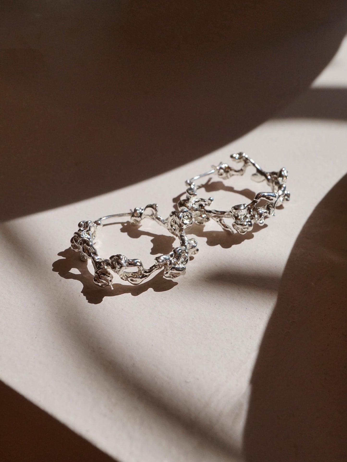 sterling silver BOUQUET HOOPS earrings