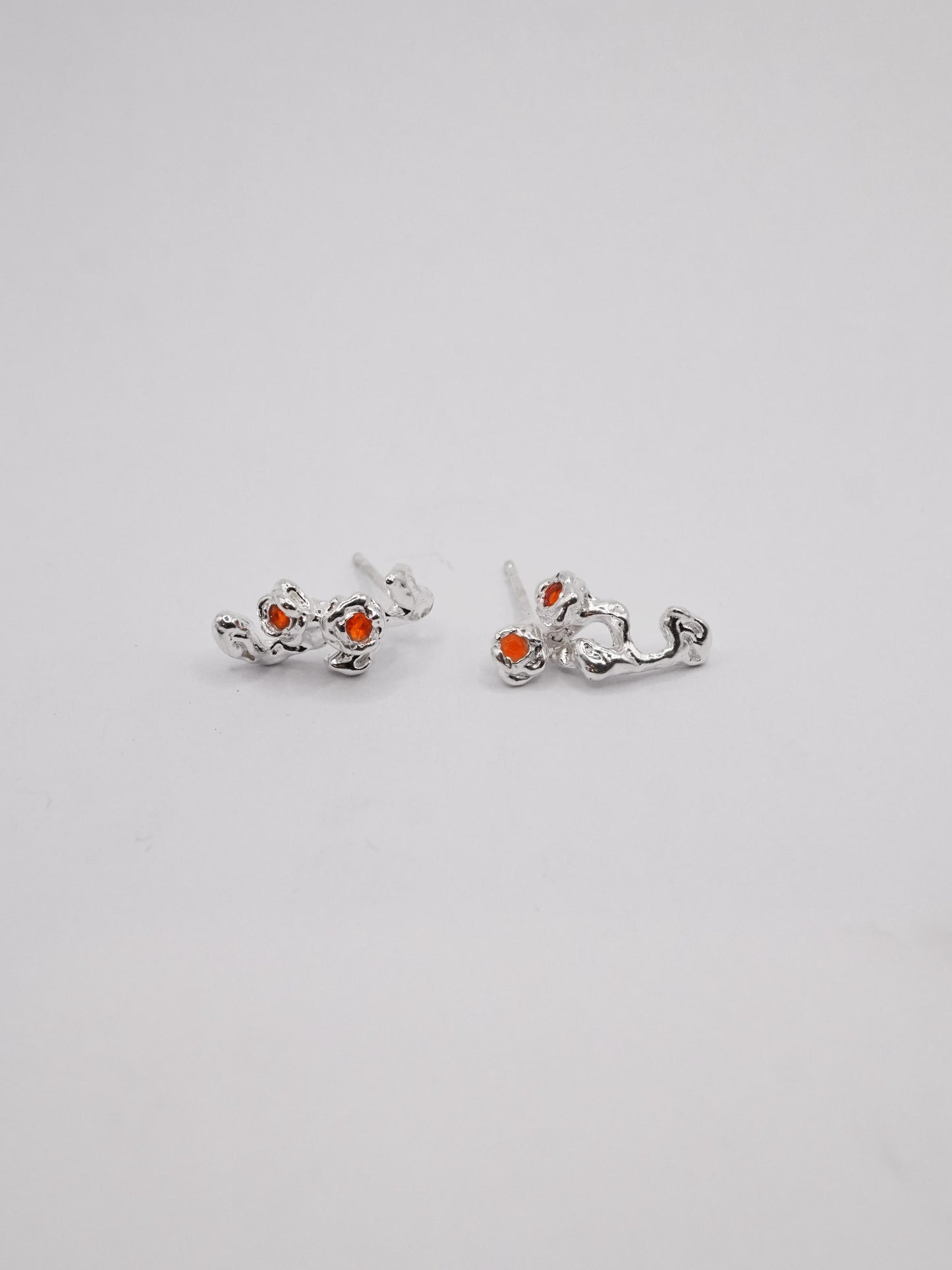 Boucles d'oreilles BOUQUET en argent sterling avec saphirs