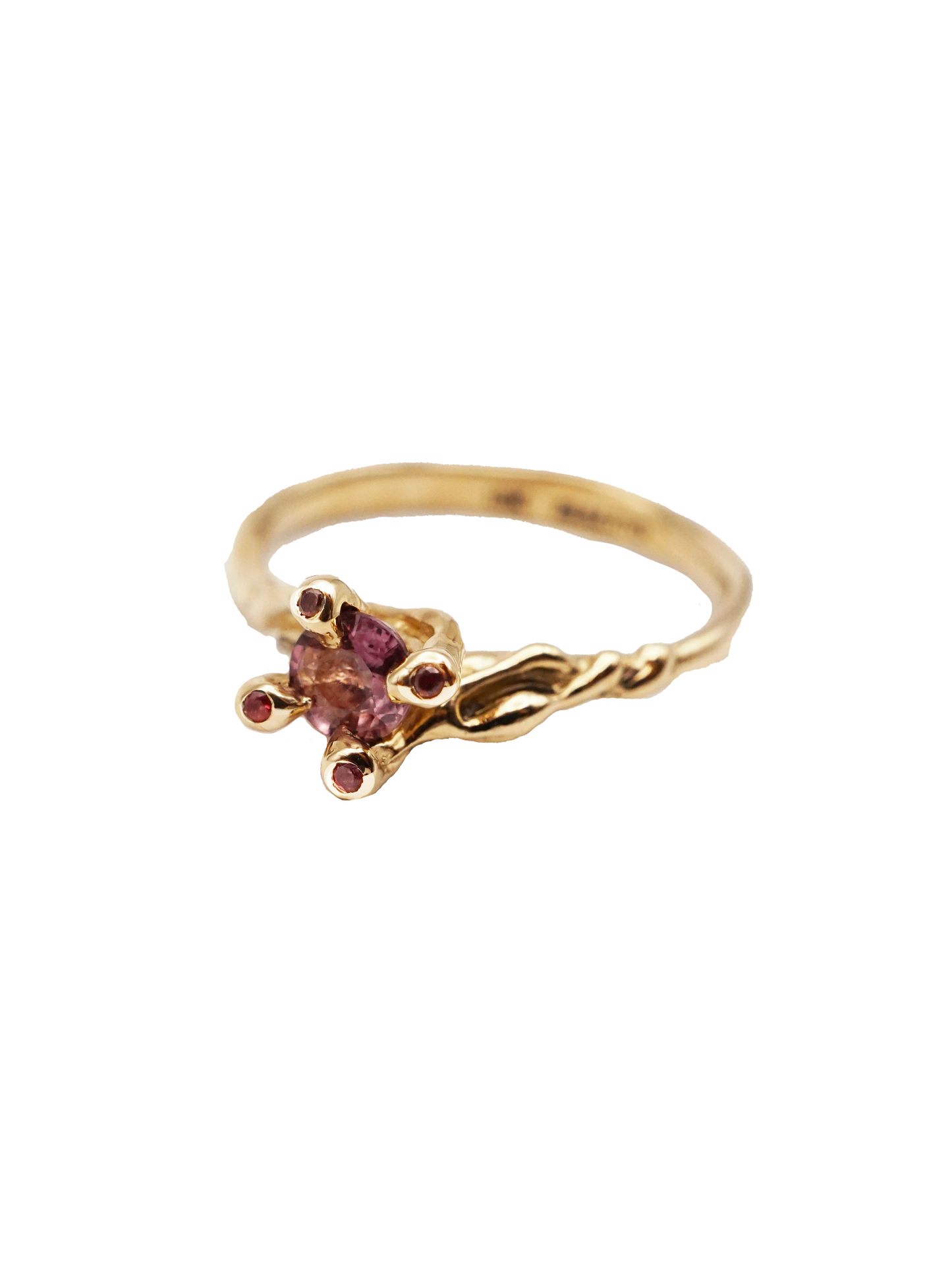 10kt yellow gold OUI ring with sapphires - ONE OF A KIND