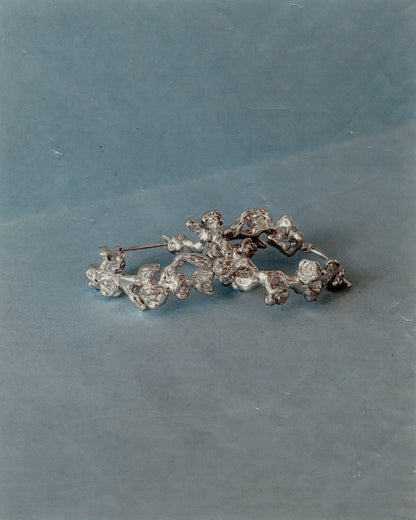 boucles d'oreilles créoles BOUQUET en argent sterling