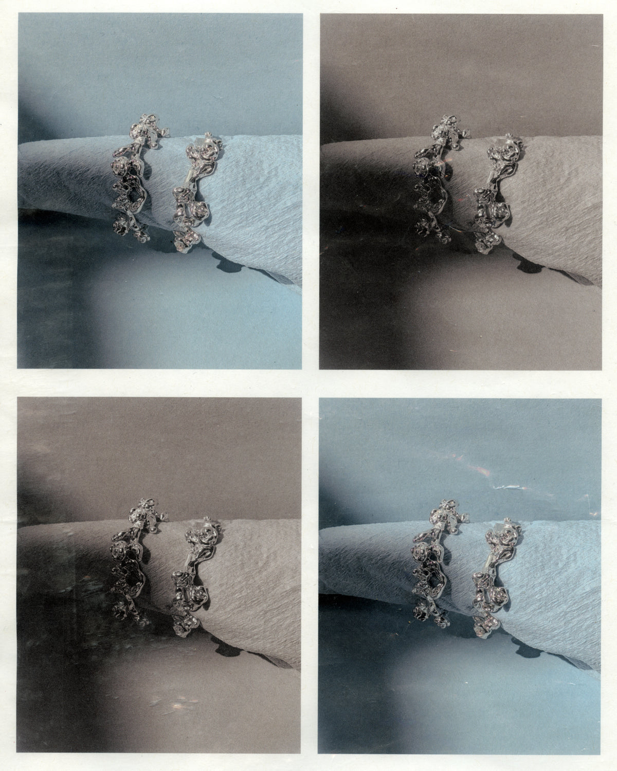 boucles d'oreilles créoles BOUQUET en argent sterling