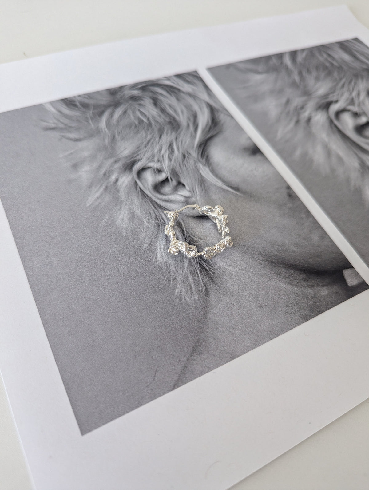 boucles d'oreilles créoles BOUQUET en argent sterling