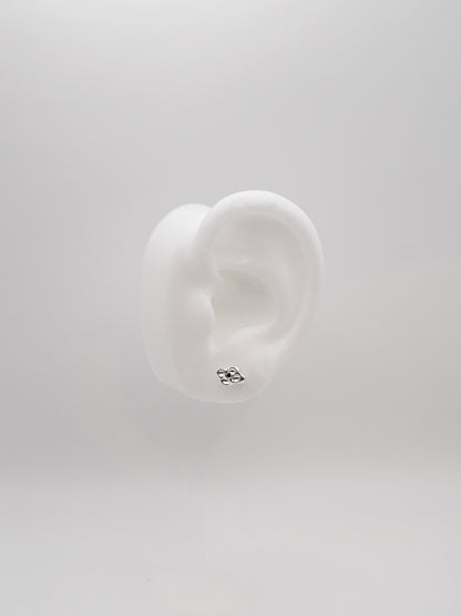sterling silver CROQUÉE studs with sapphire