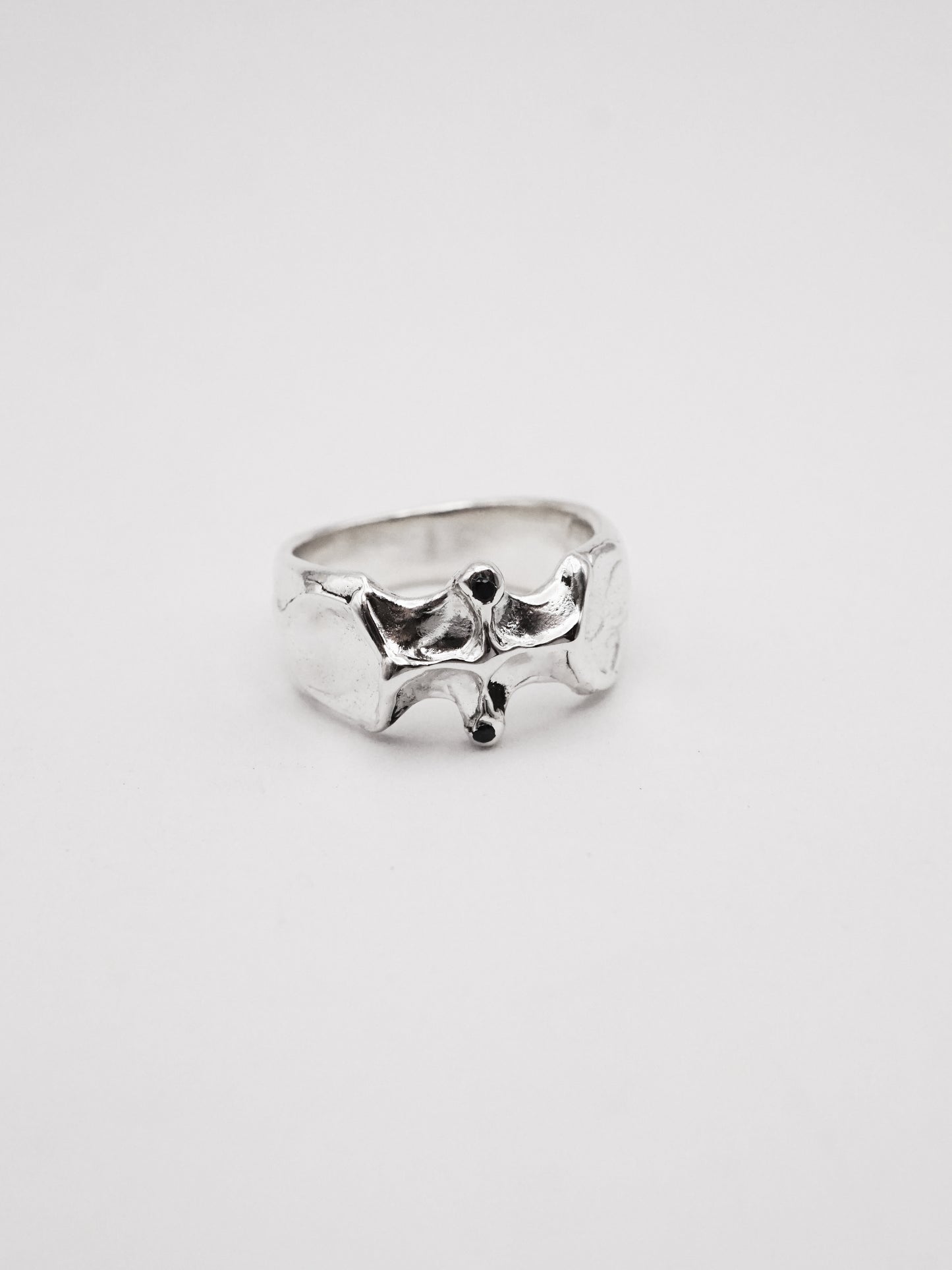 Bague ARCHEOLOGIE II en argent sterling avec deux saphirs