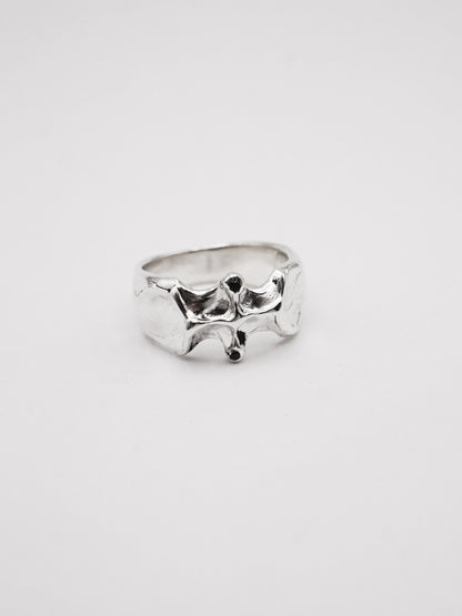 Bague ARCHEOLOGIE II en argent sterling avec deux saphirs