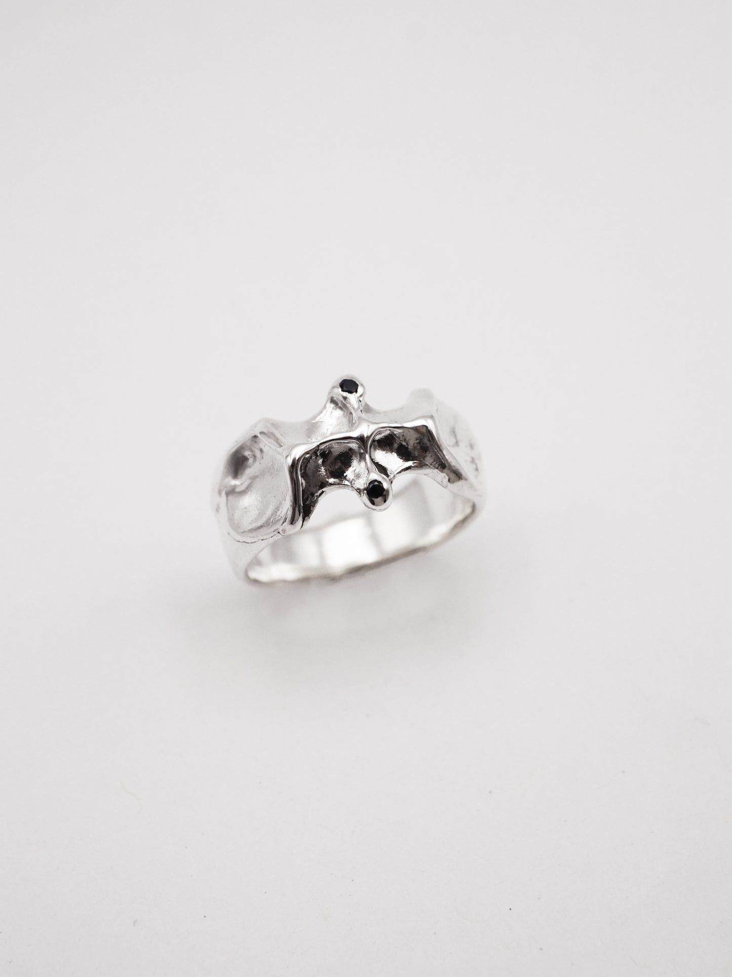 Bague ARCHEOLOGIE II en argent sterling avec deux saphirs