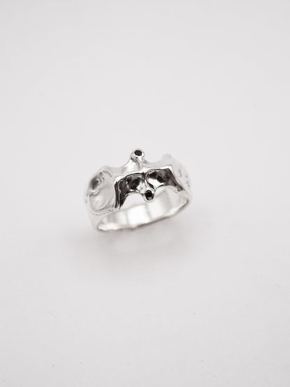 Bague ARCHEOLOGIE II en argent sterling avec deux saphirs