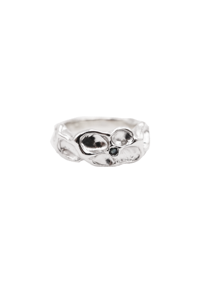 Bague ARCHEOLOGIE I en argent sterling avec saphir