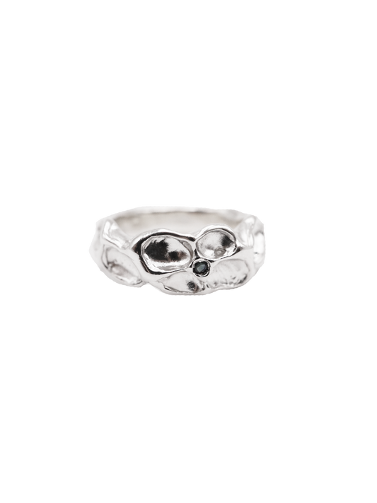 Bague ARCHEOLOGIE I en argent sterling avec saphir