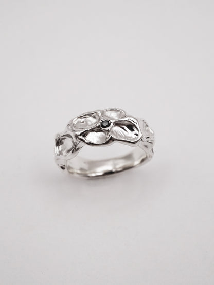 Bague ARCHEOLOGIE I en argent sterling avec saphir