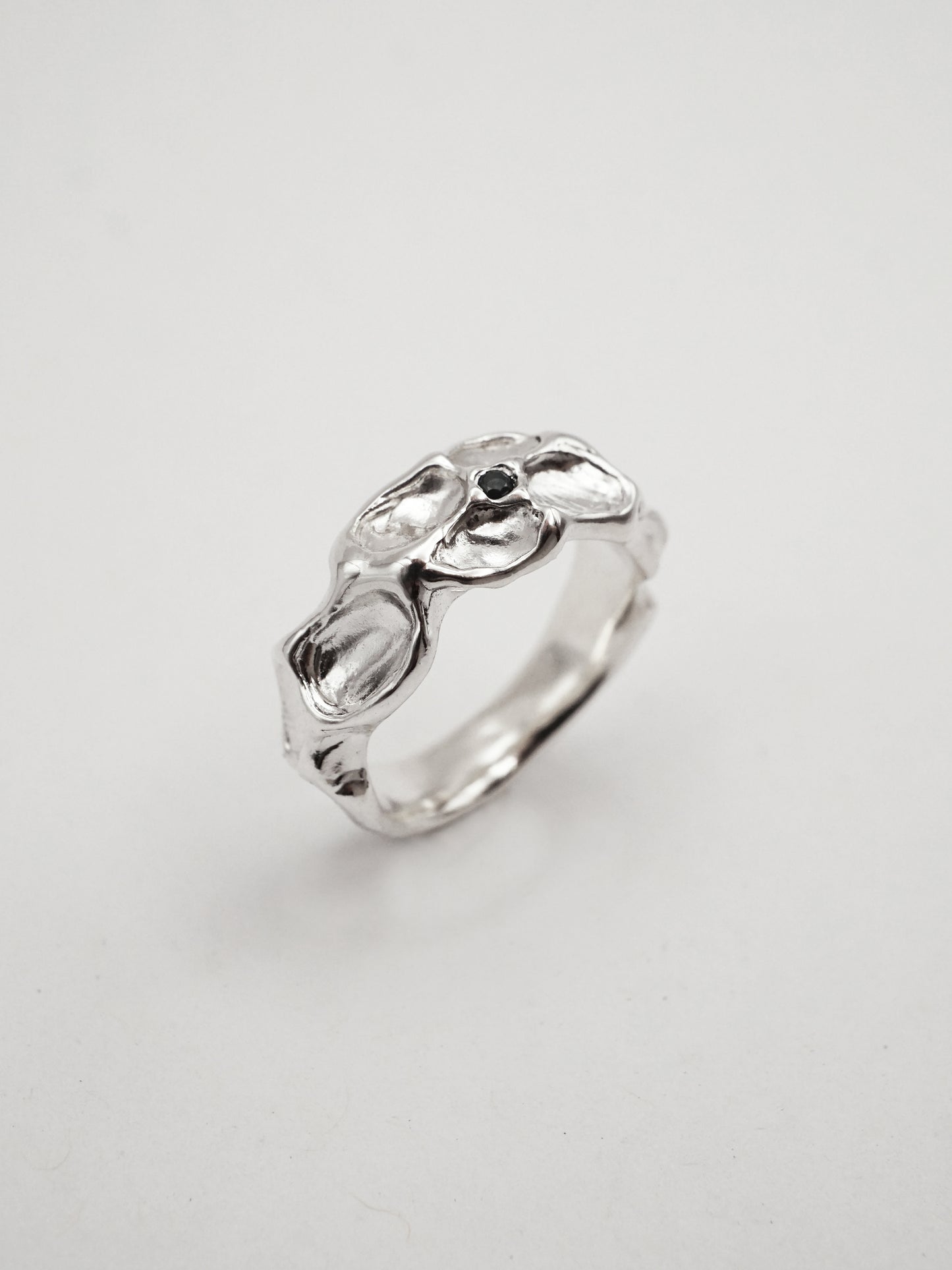 Bague ARCHEOLOGIE I en argent sterling avec saphir