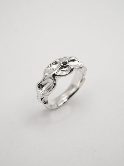 Bague ARCHEOLOGIE I en argent sterling avec saphir
