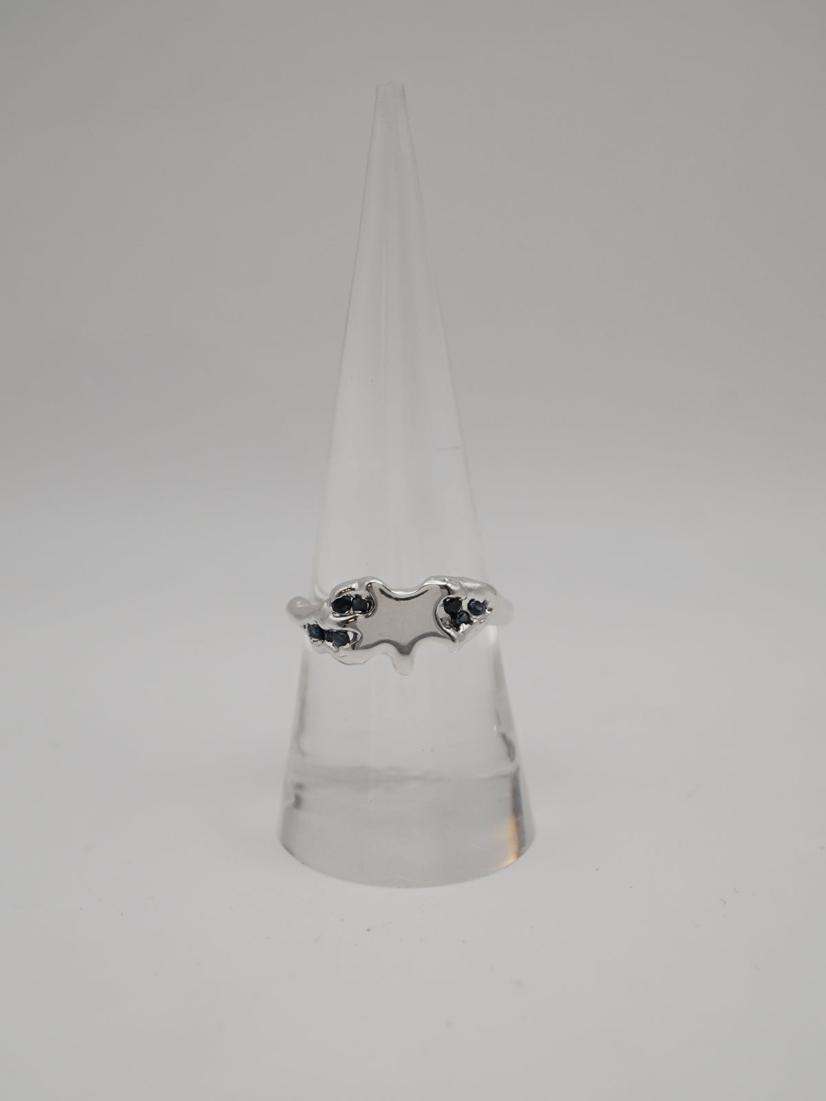 sterling silver BE A STAR ring with sapphires