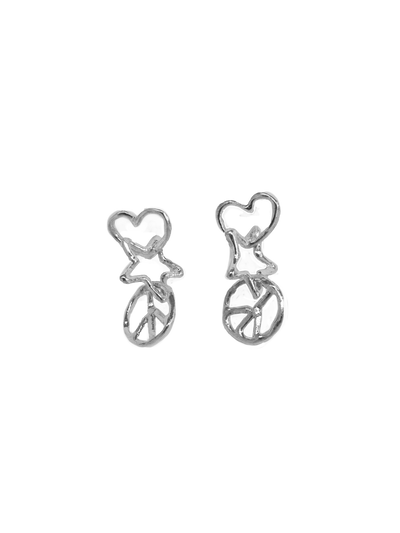 boucles d'oreilles PEACE & LOVE