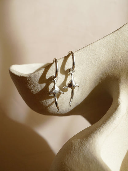 sterling silver SPINULE hoops