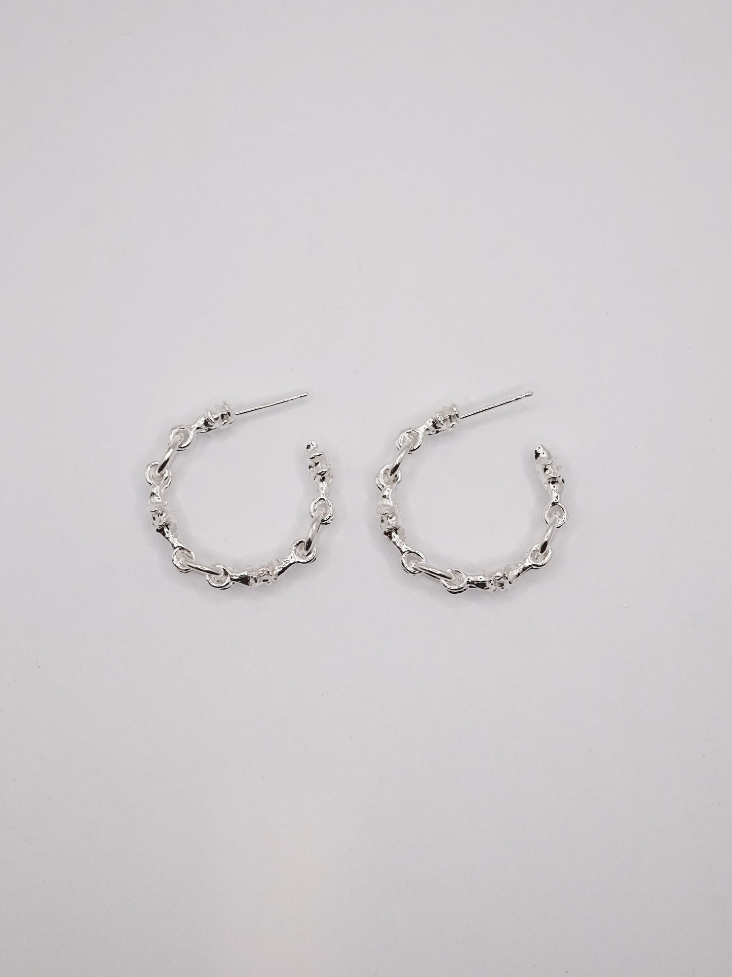 Créoles MICROC en argent sterling