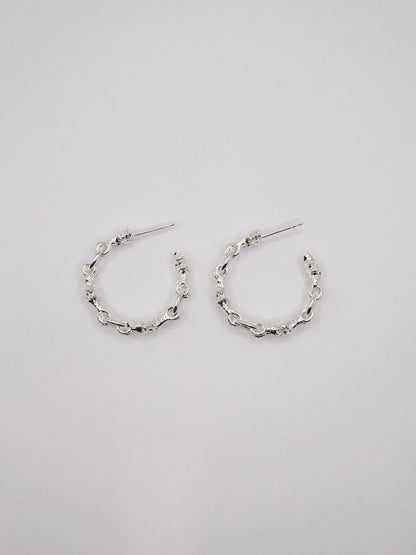 Créoles MICROC en argent sterling