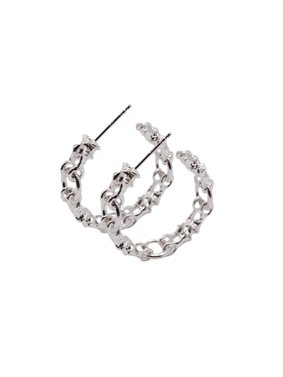 Créoles MICROC en argent sterling