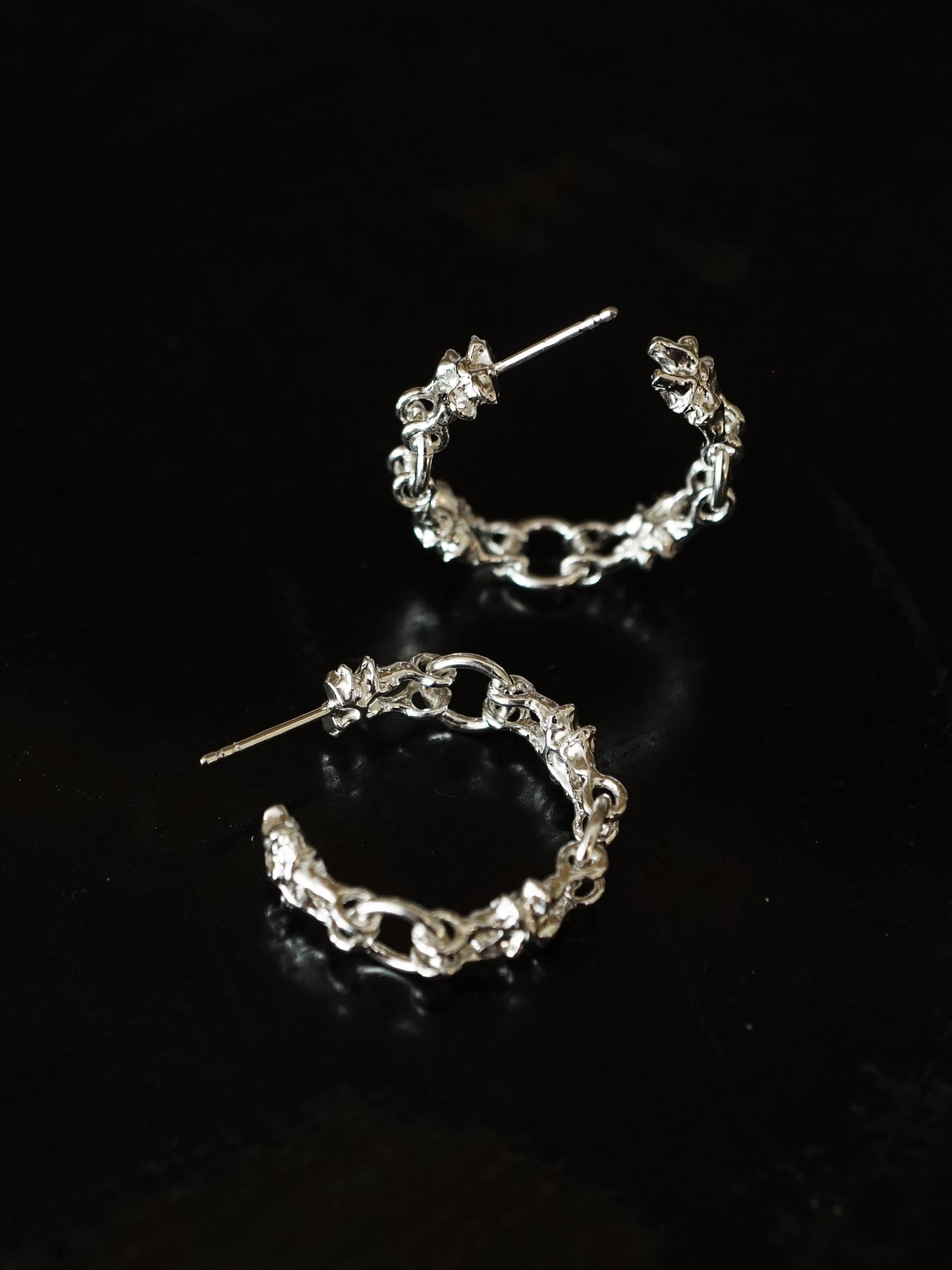 Créoles MICROC en argent sterling