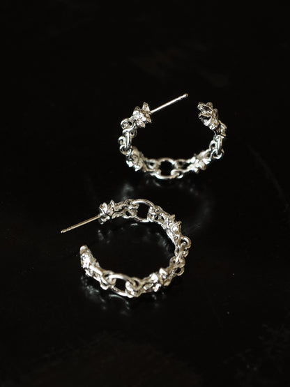 Créoles MICROC en argent sterling