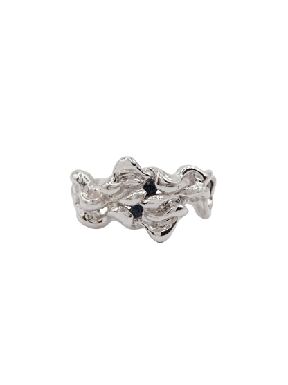 Bague MOVE en argent sterling avec saphirs BB6.75