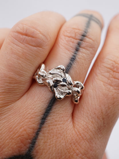 Bague MOVE en argent sterling avec saphirs BB6.75
