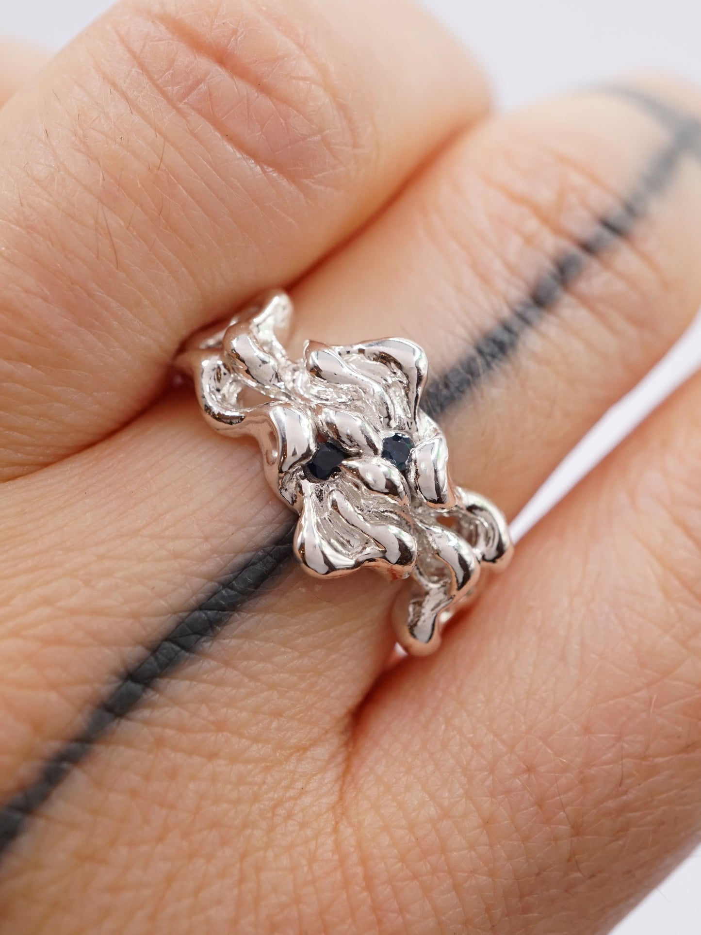 Bague MOVE en argent sterling avec saphirs BB6.75