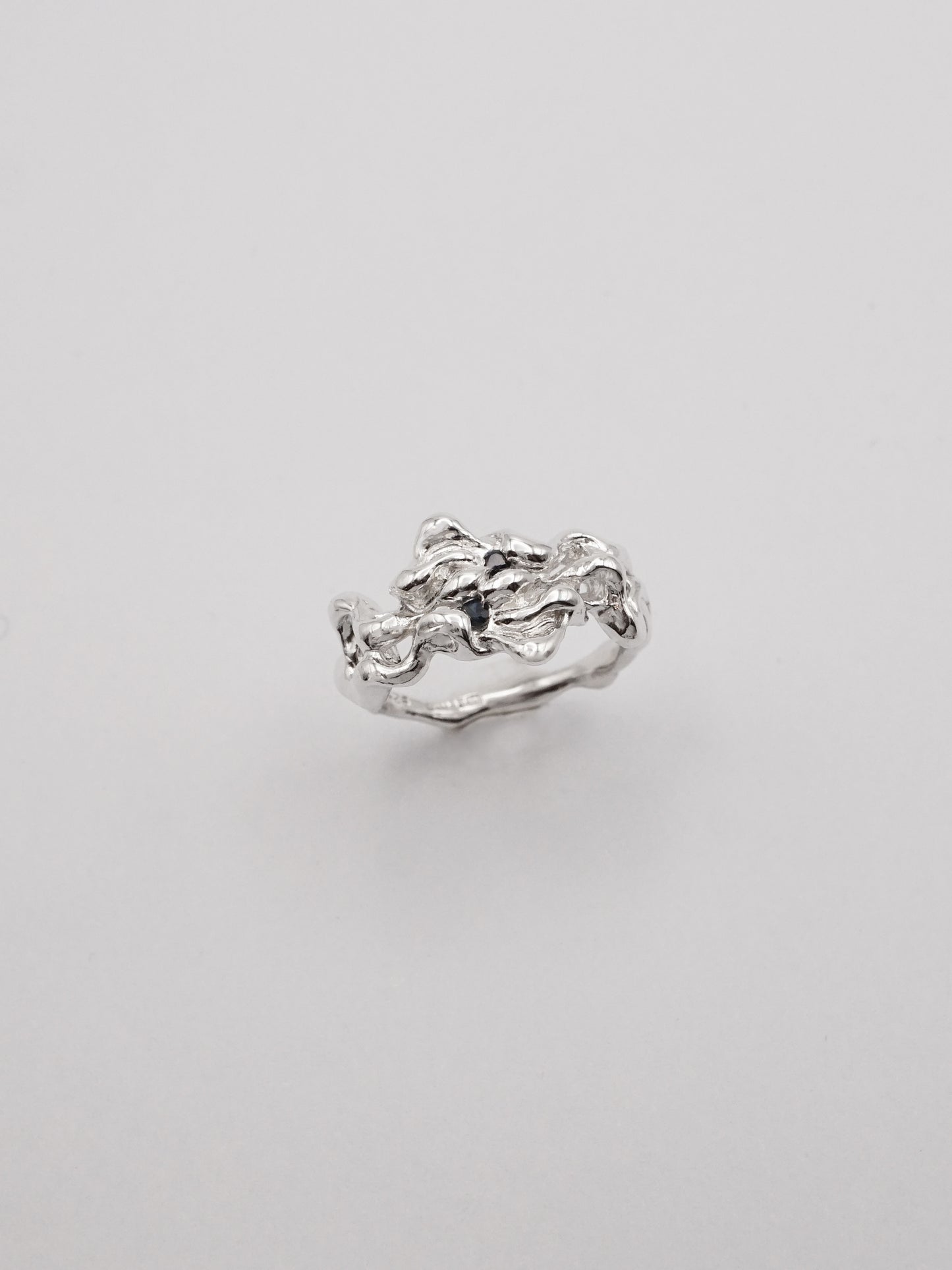 Bague MOVE en argent sterling avec saphirs BB6.75
