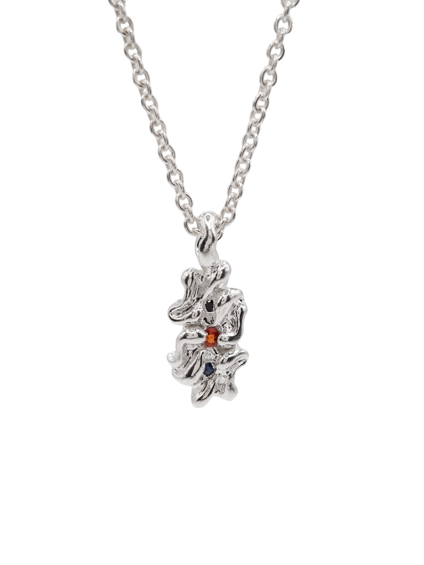 Collier MOVE en argent sterling avec saphirs II