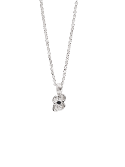 sterling silver CROQUÉE pendant with dark blue sapphire