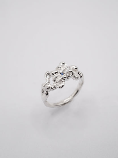 Bague MOVE en argent sterling avec saphirs B8