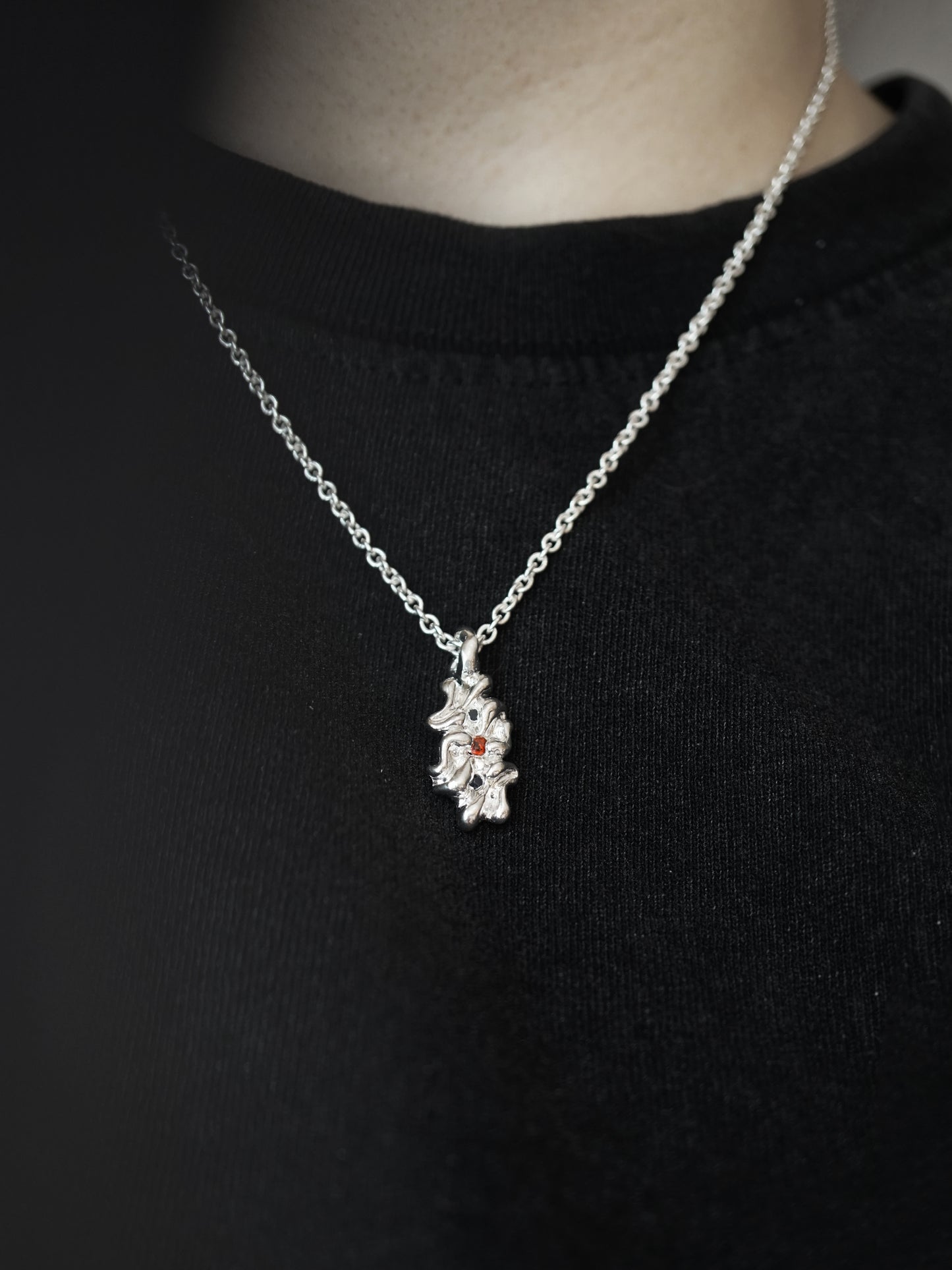 Collier MOVE en argent sterling avec saphirs II