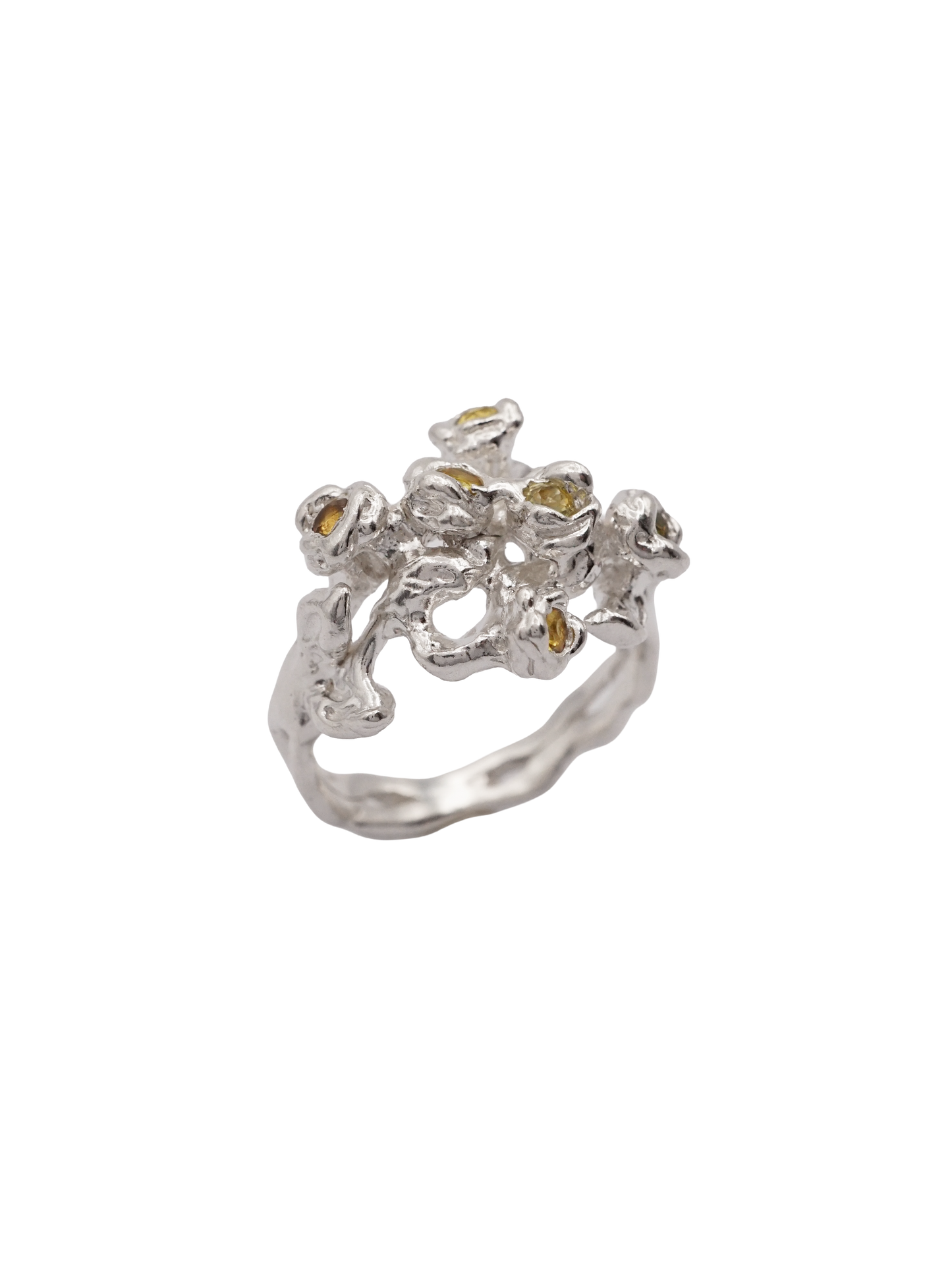 sterling silver JARDIN ring with sapphires