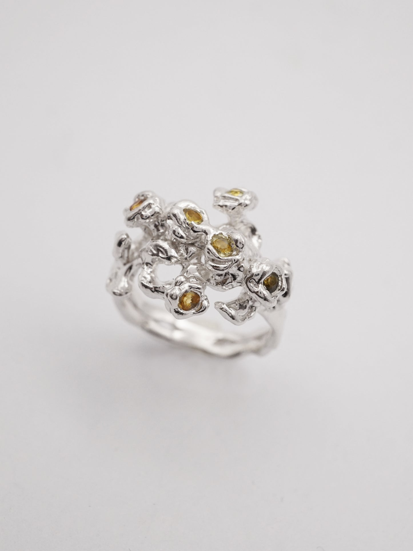 sterling silver JARDIN ring with sapphires