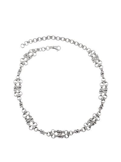 Collier ARMURE en argent sterling et saphirs