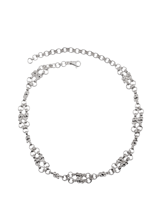 Collier ARMURE en argent sterling et saphirs