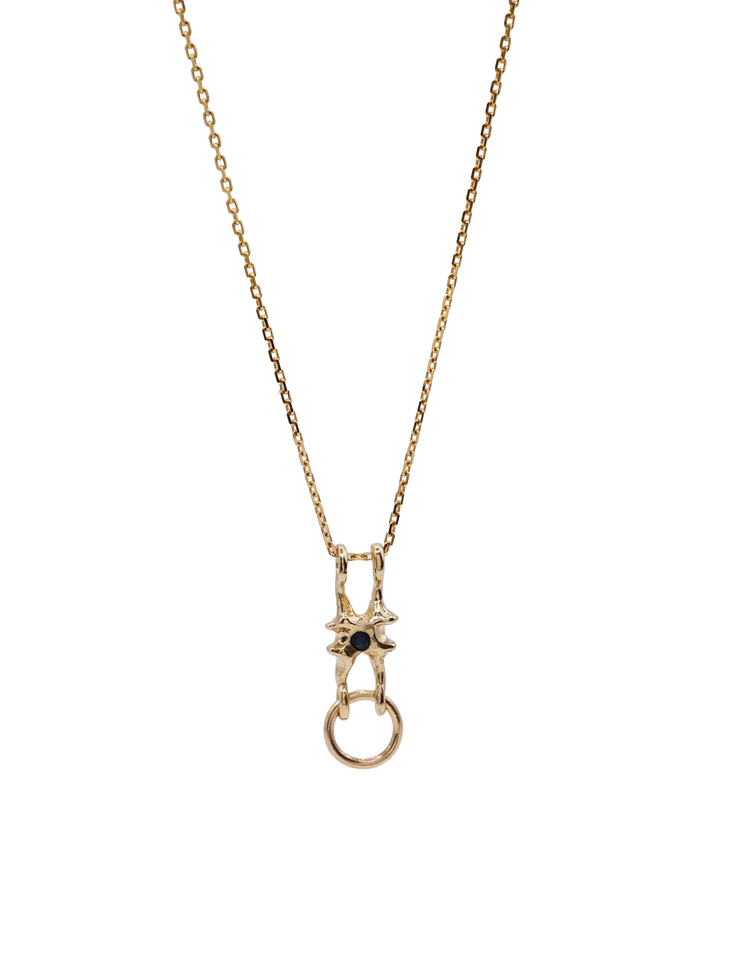 Pendentif OOAK en or 10 carats avec saphir