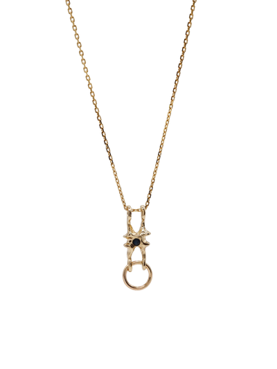 Pendentif OOAK en or 10 carats avec saphir