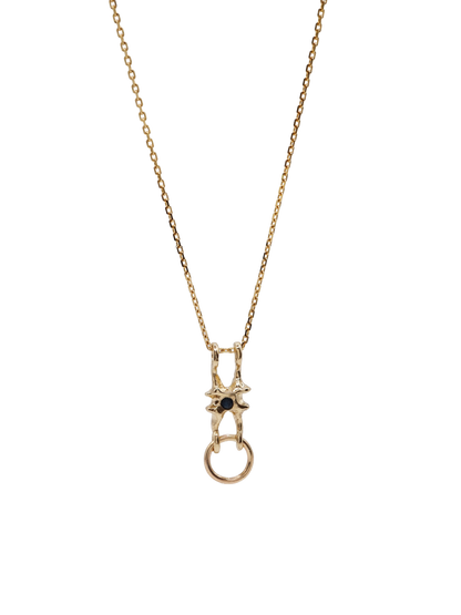 Pendentif OOAK en or 10 carats avec saphir