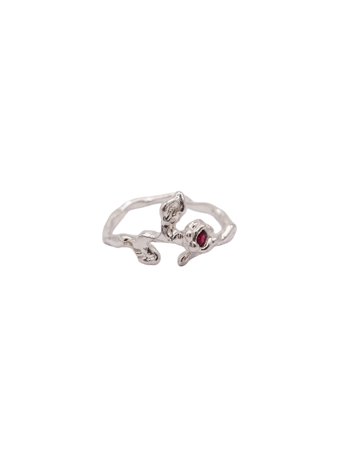 sterling silver BOURGEON ring with sapphire