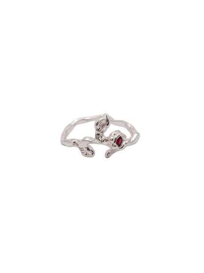 sterling silver BOURGEON ring with sapphire