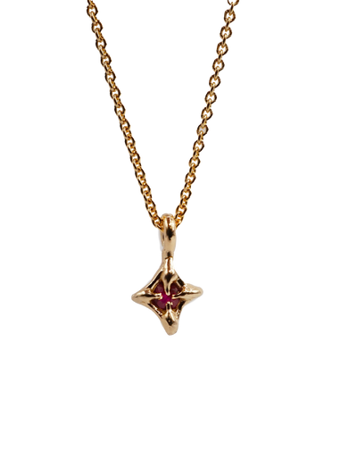 Pendentif en or 10 carats avec rubis - pièce unique