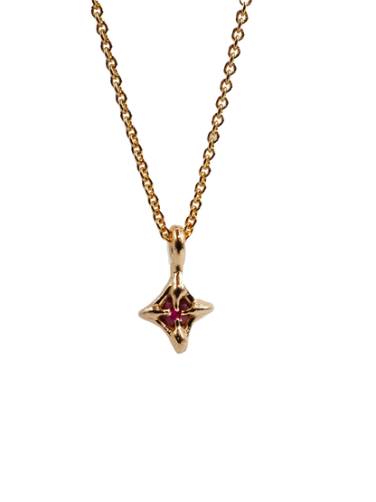 Pendentif en or 10 carats avec rubis - pièce unique