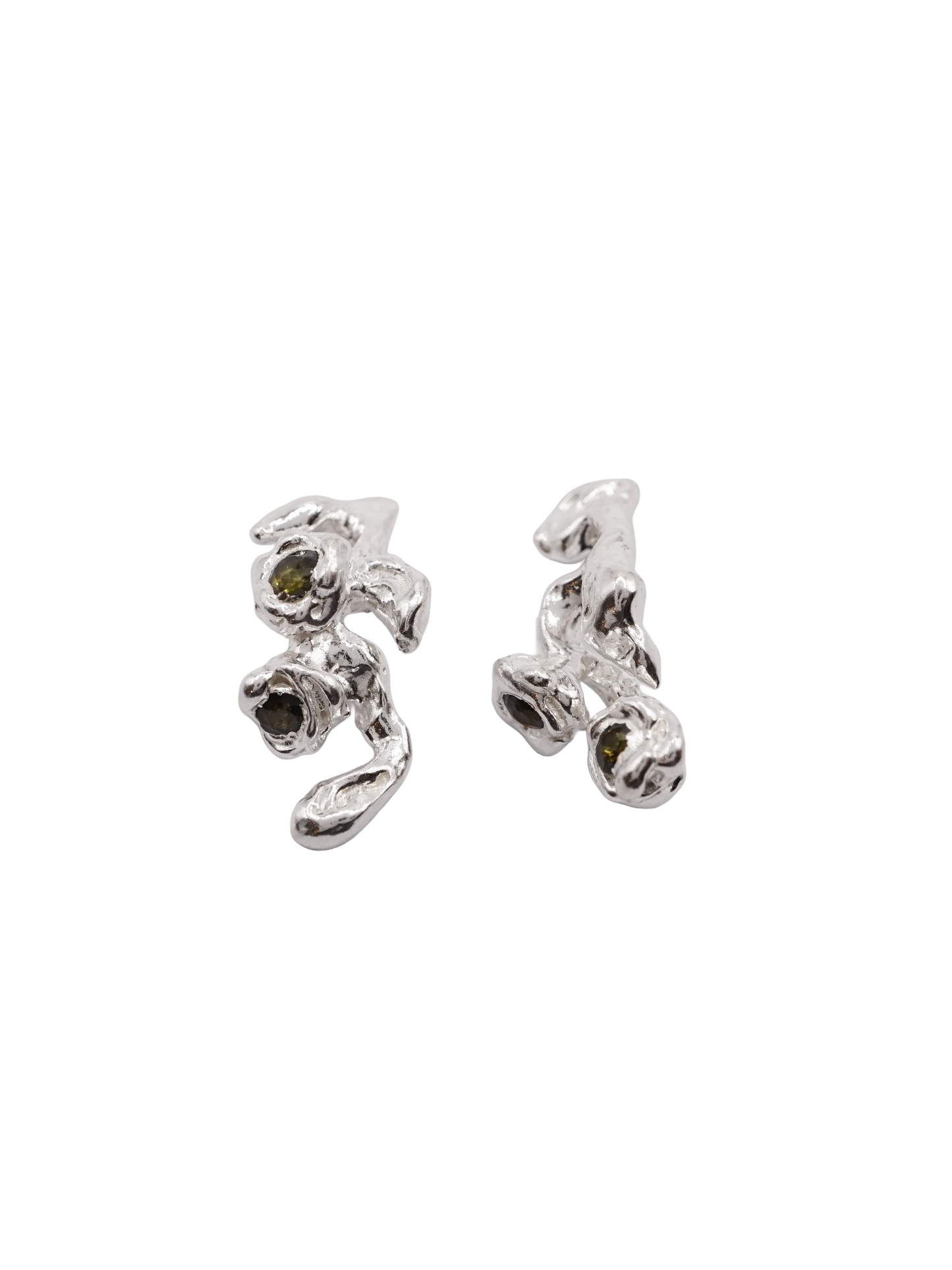 Boucles d'oreilles BOUQUET en argent sterling avec saphirs