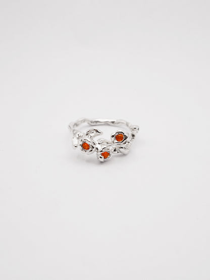 Bague TRIO en argent sterling avec pierres