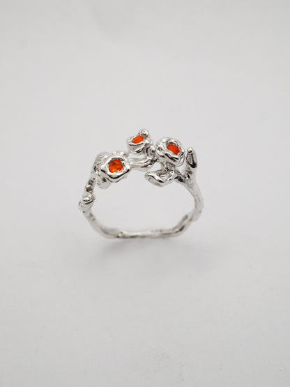 Bague TRIO en argent sterling avec pierres