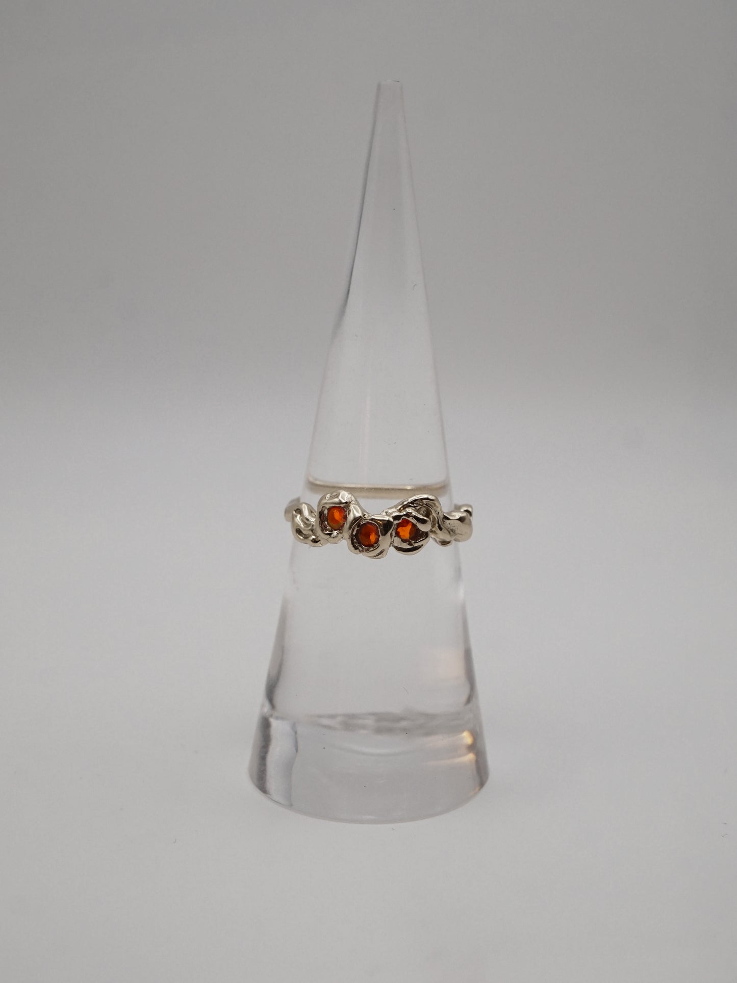 sterling silver or 10kt yellow gold BOUQUET SIMPLE ring with fire opals