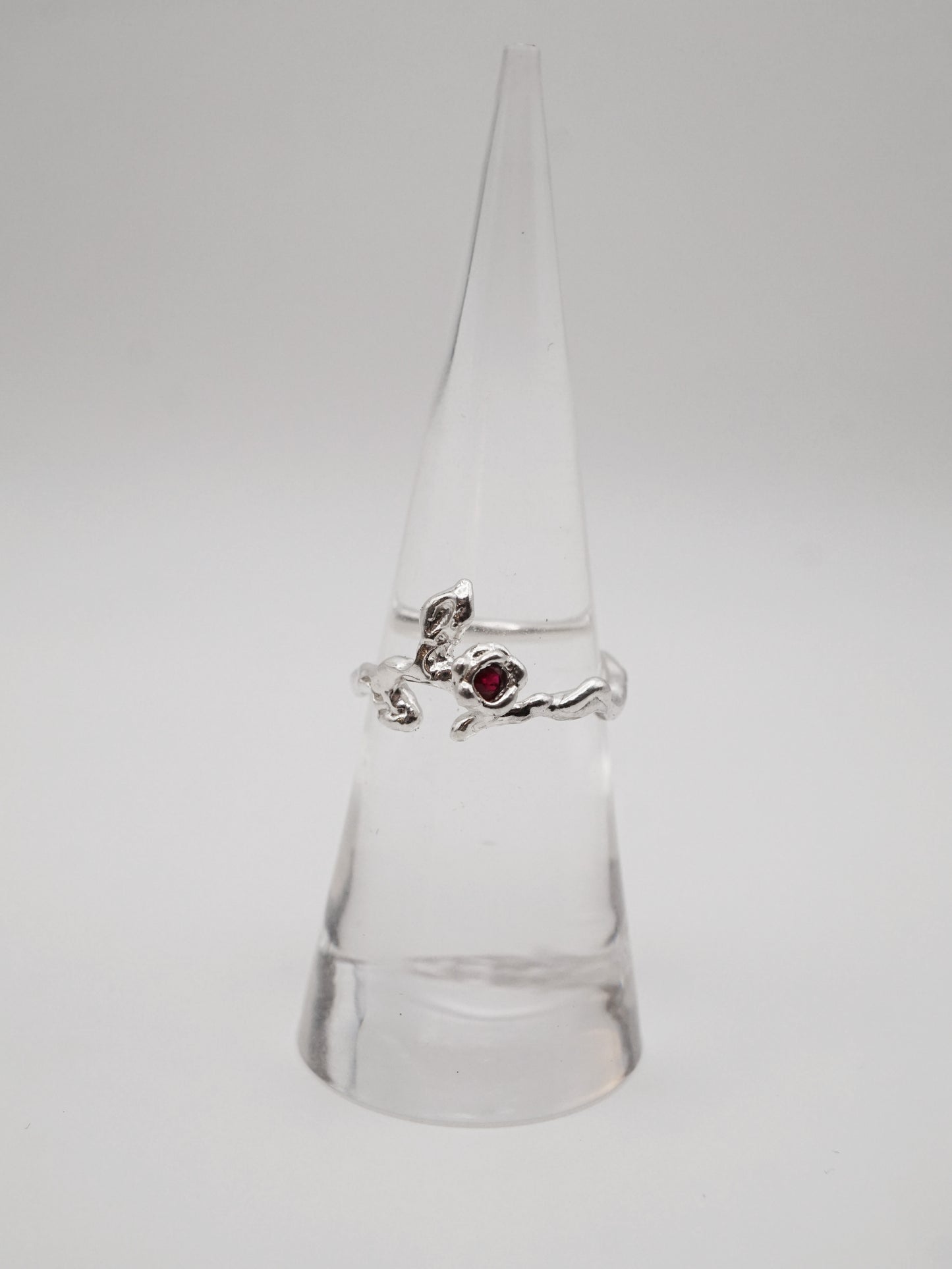 sterling silver BOURGEON ring with sapphire